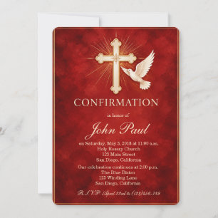 Modern Elegant Dove Confirmation Invitation