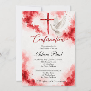 Modern Elegant Dove Confirmation Invitation