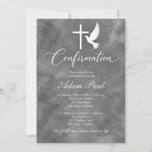 Modern Elegant Dove Confirmation Invitation