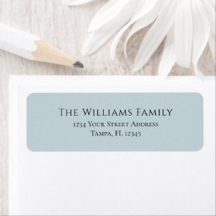 Modern Elegant Dusty Blue Return Address