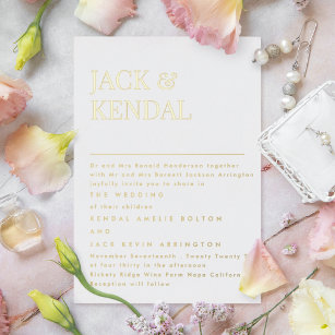 Modern Elegant   Editable Names Wedding Gold