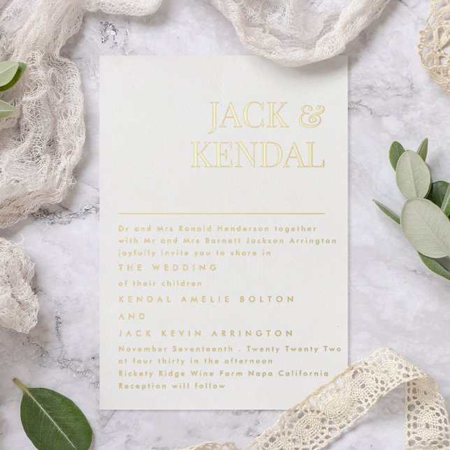 Modern Elegant | Editable Names Wedding Gold (Creator Uploaded)