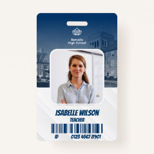Modern Elegant Employee Photo ID name ID Badge