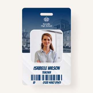 Modern Elegant Employee Photo ID name ID Badge