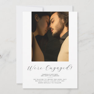 Modern Elegant Engagement Announcement Card