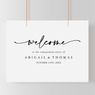Modern Elegant Engagement Party Welcome   Poster