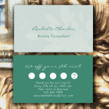 Modern Elegant Eucalyptus Green Beauty Consultant