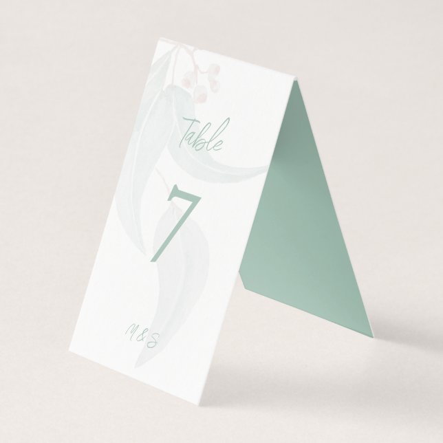 Modern Elegant Eucalyptus Mint Boho Chic (Front)