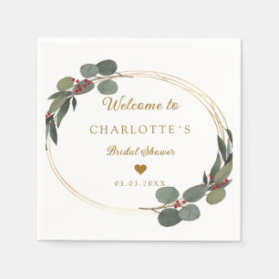 Modern, elegant eucalyptus wedding Serviette Napkin