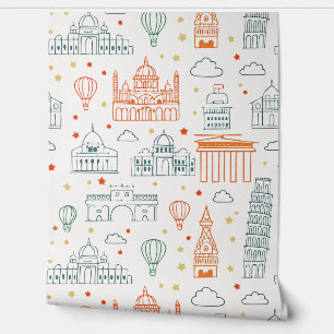 Modern elegant European monuments Wallpaper