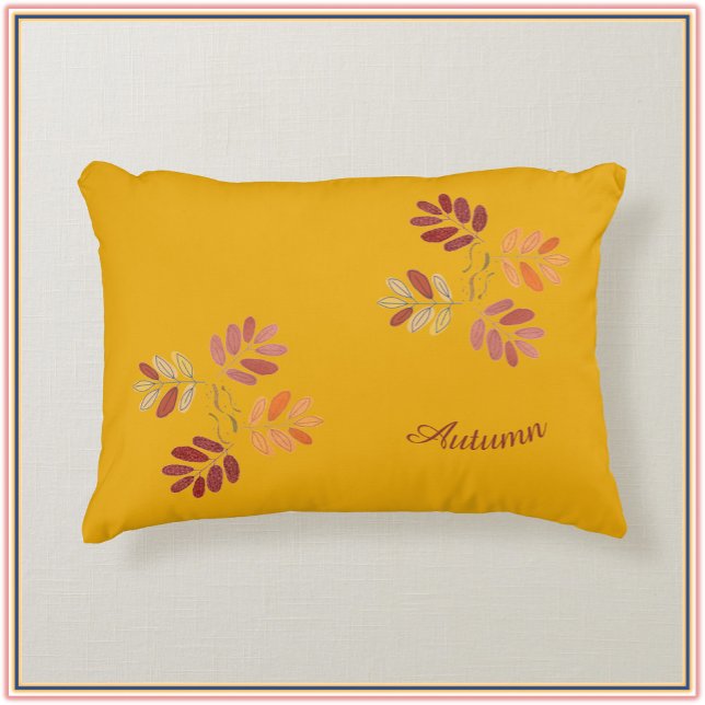 Modern Elegant Fall Colours Autumn Leaves  Decorative Cushion (Creator Uploaded)