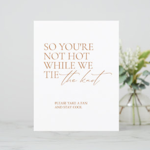 Modern Elegant Fan Favour Wedding Sign