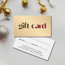 Modern Elegant Faux Gold Bold Salon 