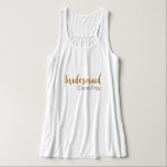 modern elegant faux gold bridesmaid text singlet<br><div class="desc">Elegant and clear faux gold bridesmaid design. You may customise the design by changing the background colour,  adding name or any other text.</div>