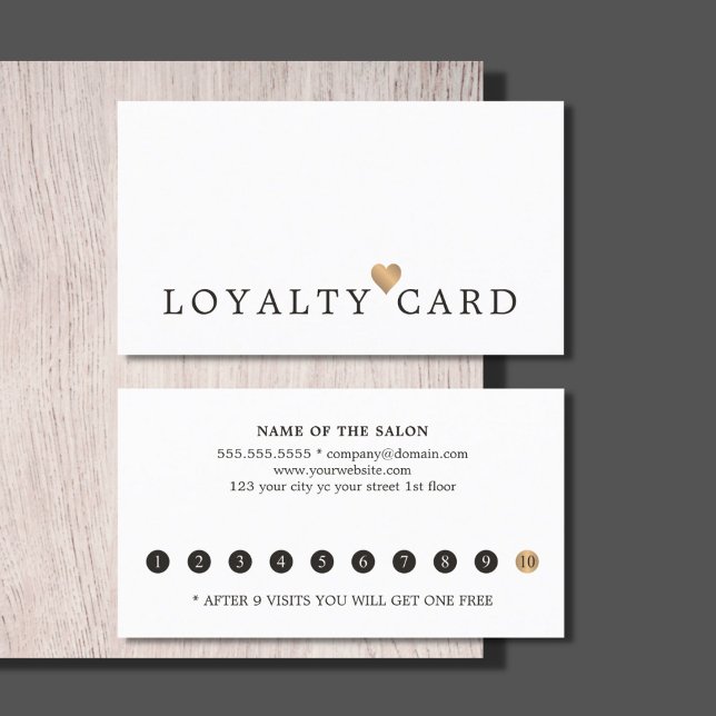 Modern Elegant Faux Gold Heart Beauty Loyalty (Creator Uploaded)