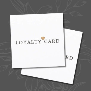 Modern Elegant Faux Gold Heart Beauty Loyalty Card