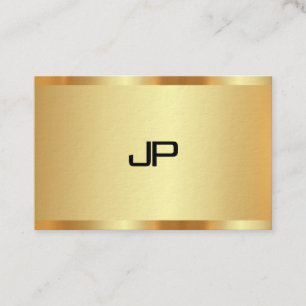 Modern Elegant Faux Gold Monogram Professional Business Card