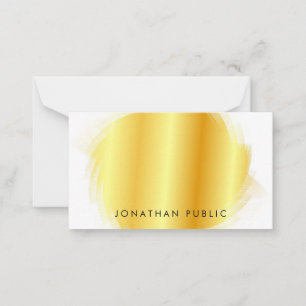 Modern Elegant Faux Gold Typography Monogram Card