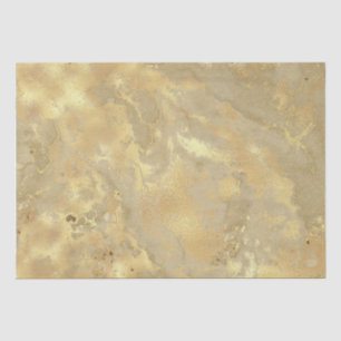 Modern Elegant Faux Gold Watercolor Marble Pattern Tissue Paper