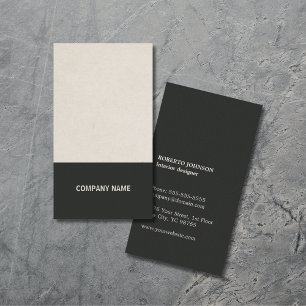 Modern Elegant Faux Kraft Paper Black Consultant Business Card