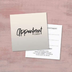 Modern Elegant Faux Silver Beauty Salon Appointment Card