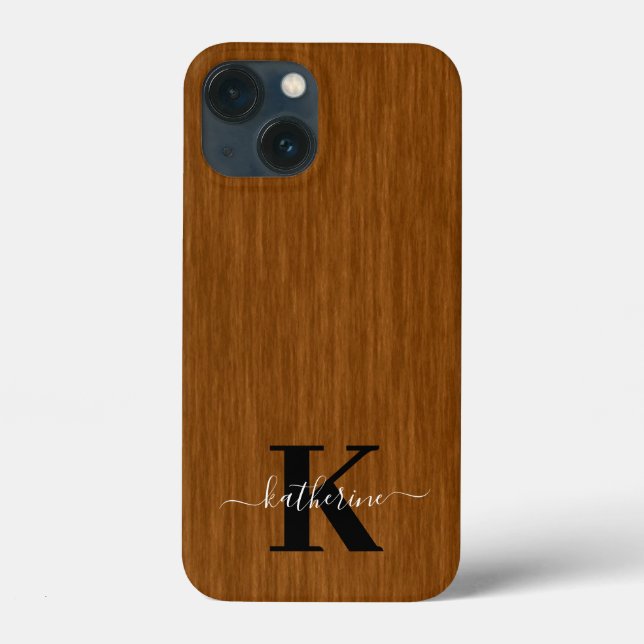 Modern Elegant Floor Background Monogram Case-Mate iPhone Case (Back)