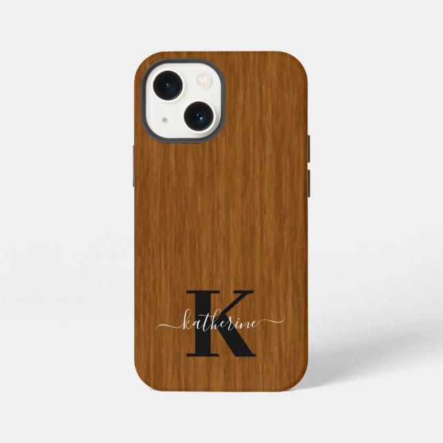 Modern Elegant Floor Background Monogram iPhone Case (Back)