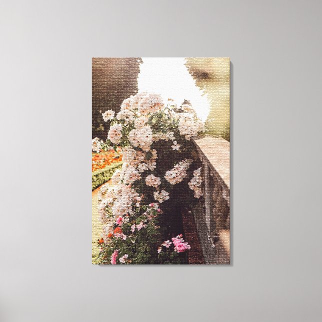Modern Elegant Floral Canvas Print (Front)