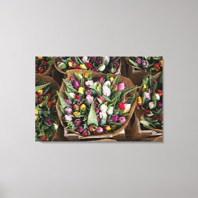 Modern Elegant Floral Canvas Print (Front)