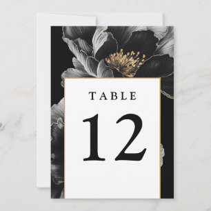 Modern Elegant Floral Chic Table Numbers