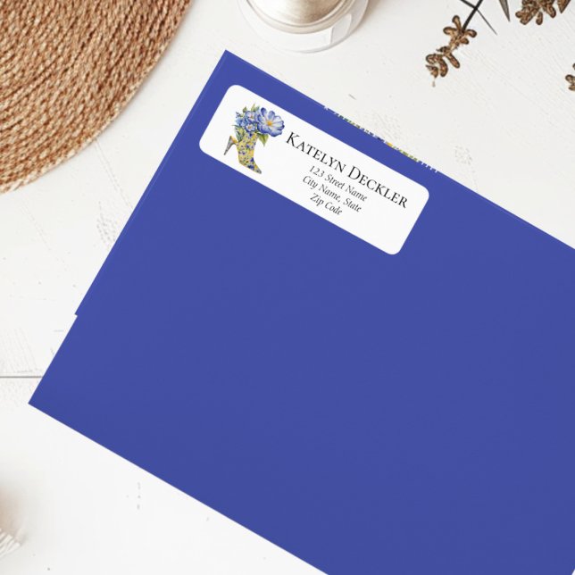 Modern Elegant Floral Chinoiserie High-Heel Shoe  (Creator Uploaded)