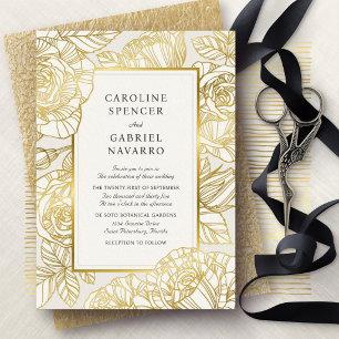 Modern Elegant Floral Roses Wedding