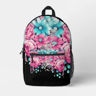 Modern Elegant Floral Watercolor Backpack