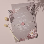 Modern Elegant Floral Wedding Invitation<br><div class="desc">This beautiful modern elegant floral wedding invitation features a watercolor dusty rose background,  beautiful flowers,  and typography. It's ideal for spring and summer weddings. Find matching items in the Elegant Floral Wedding Collection.
A printable file is available.</div>