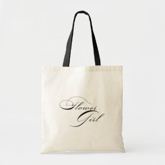 Modern Elegant Flower Girl Tote Bag