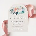 Modern Elegant Flowers Bouquet 50th Birthday Invitation<br><div class="desc">Celebrate a milestone in style with our Modern Elegant Flowers Bouquet 50th Birthday Invitation! Featuring a beautifully illustrated floral bouquet that blends modern design with timeless elegance, this invitation sets the tone for a truly sophisticated celebration. With a fully customisable text template, it’s easy to personalise every detail to reflect...</div>
