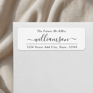 Modern Elegant Future Mr. and Mrs. Wedding Address