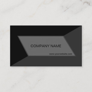 Modern Elegant Geometric Pattern Black Grey Business Card