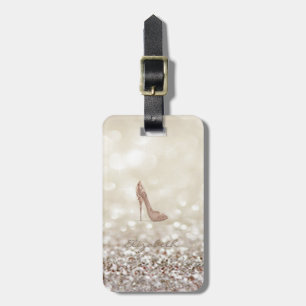 Modern Elegant Girly,  Glittery,Heel Luggage Tag