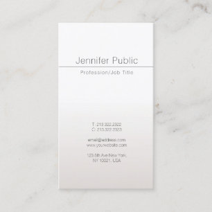 Modern Elegant Glamour Faux Silver Trendy Luxury Business Card