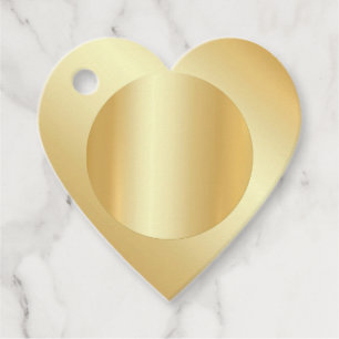 Modern Elegant Glamour Gold Look Blank Template Favour Tags