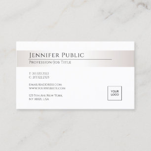 Modern Elegant Glamourous Silver Look Template Business Card