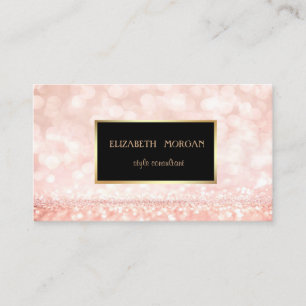Modern Elegant Glitter Bokeh, Frame Business Card