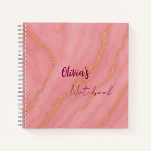 Modern Elegant glittery marble effect Notebook
