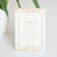 Modern Elegant Gold  50th Wedding Anniversary