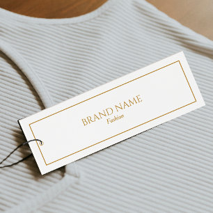 Modern Elegant Gold and White Hang Tags