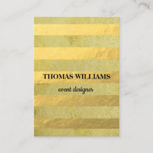 Modern Elegant Gold Background Stripes Pattern Business Card