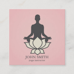 Modern Elegant Gold Chakra Spiritual Energy Yoga  Square Business Card
