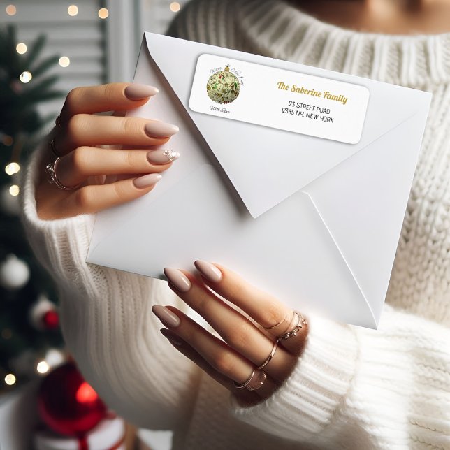 Modern Elegant Gold Christmas Doodle Ornament  (Creator Uploaded)