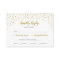 Modern Elegant Gold Confetti Wedding RSVP